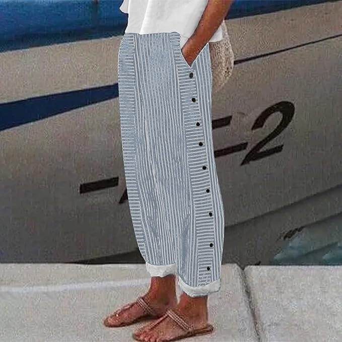 Sera™ | Pantaloni a Strisce con Bottoni