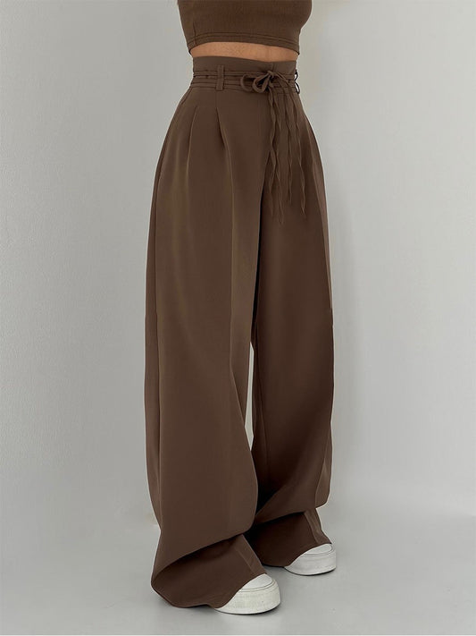 Stefania | Pantaloni a vita alta con gambe larghe