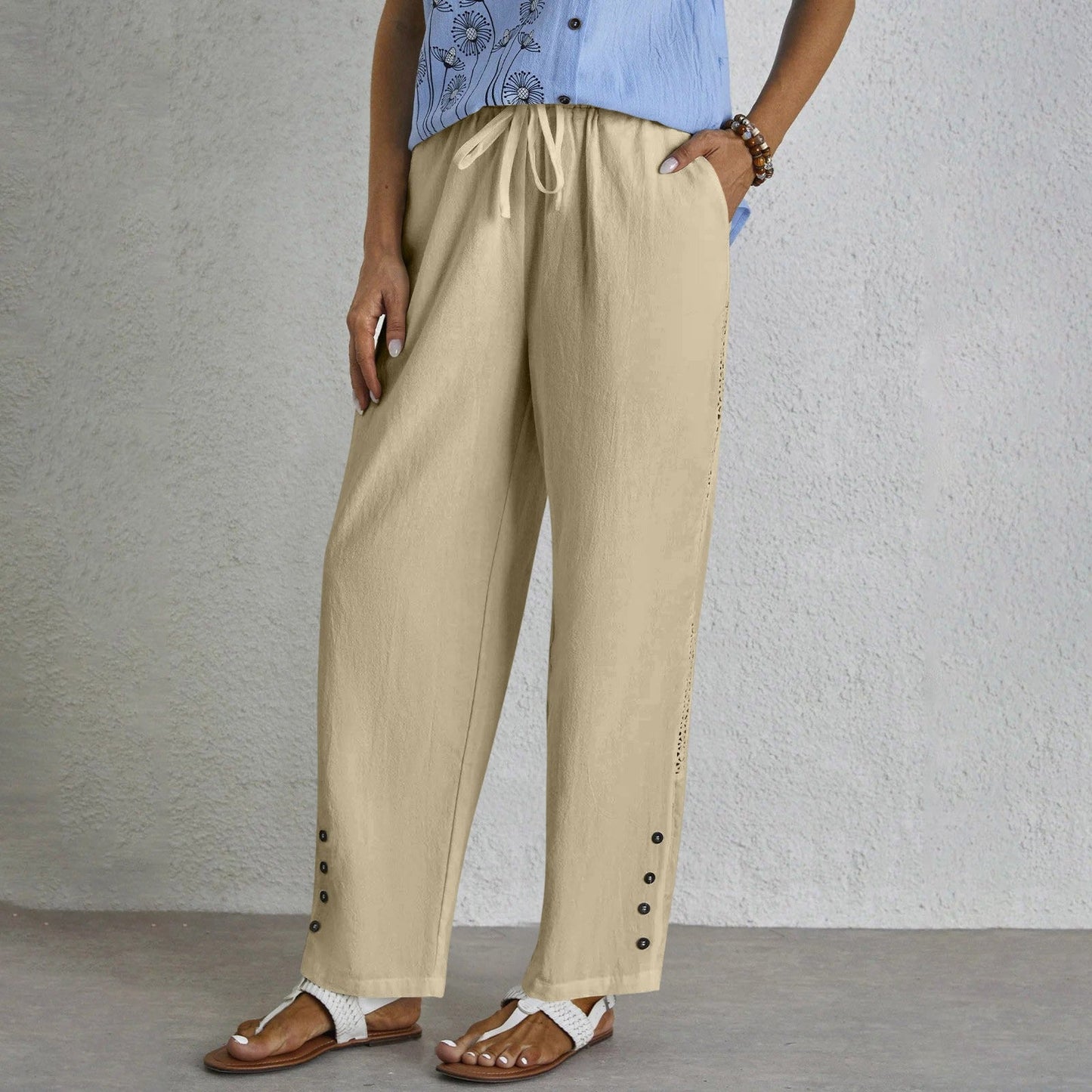 Celena™ | Pantaloni Buttoned Senza Sforzo